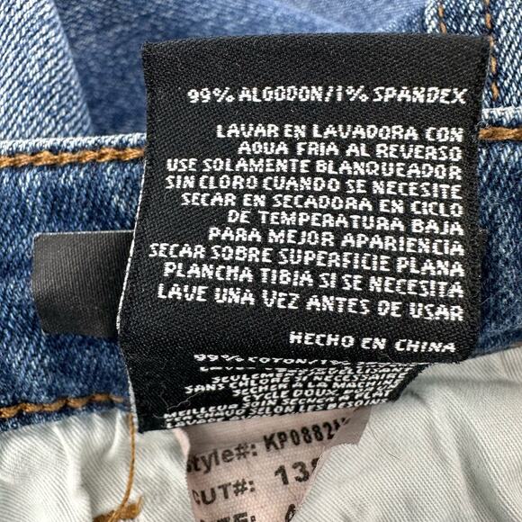 Kut From The Cloth Straight Distressed Raw Hem Jeans WMNS 4 Medium Wash Cotton - Picture 8 of 9